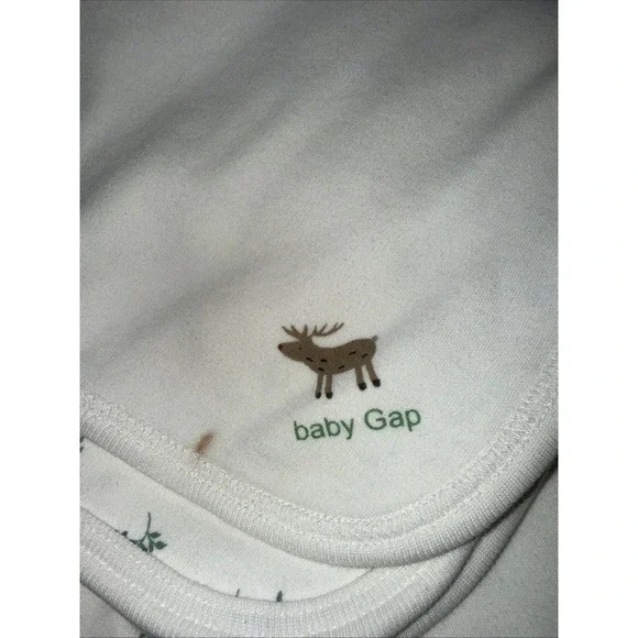 Vintage Baby Gap Blanket Reindeer Flowers Berries 1999 *READ* - Picture 6 of 7